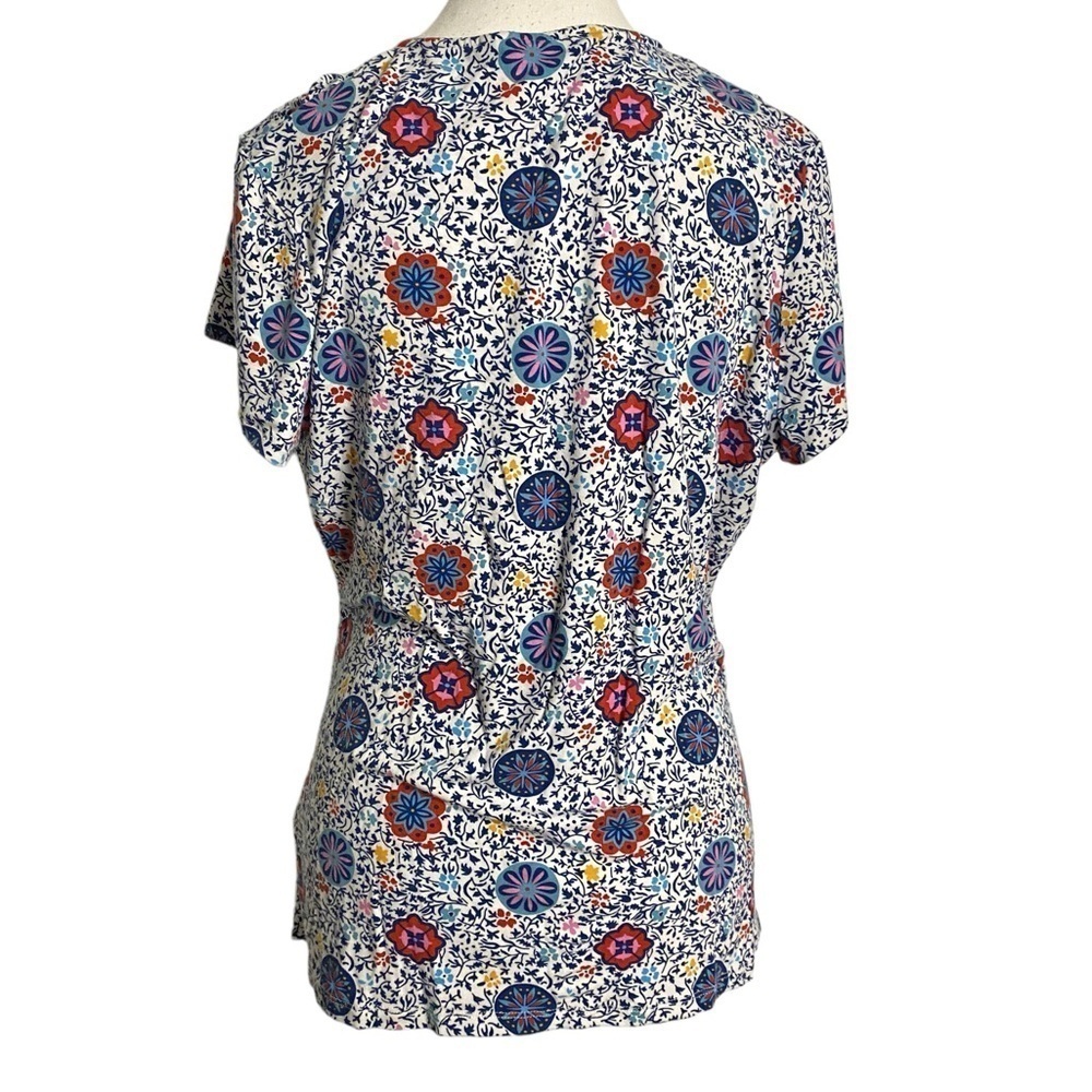 Boden Blue Floral Medallion Print Neck Jersey
Short Sleeve Faux Wrap Shirt - Picture 2 of 13